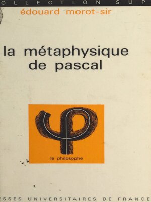 cover image of La métaphysique de Pascal